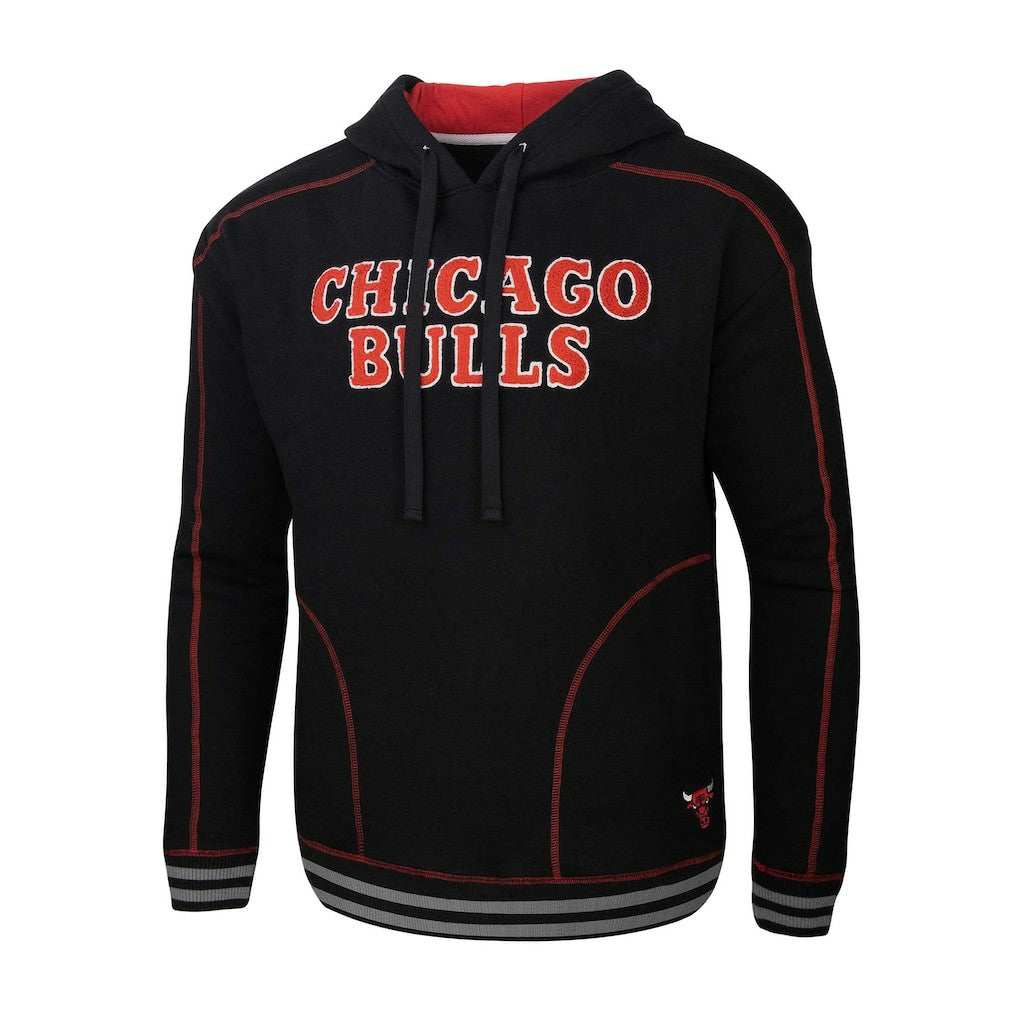 Black Chicago Bulls Stadium Essentials Baseline Pullover Hoodie | NBA