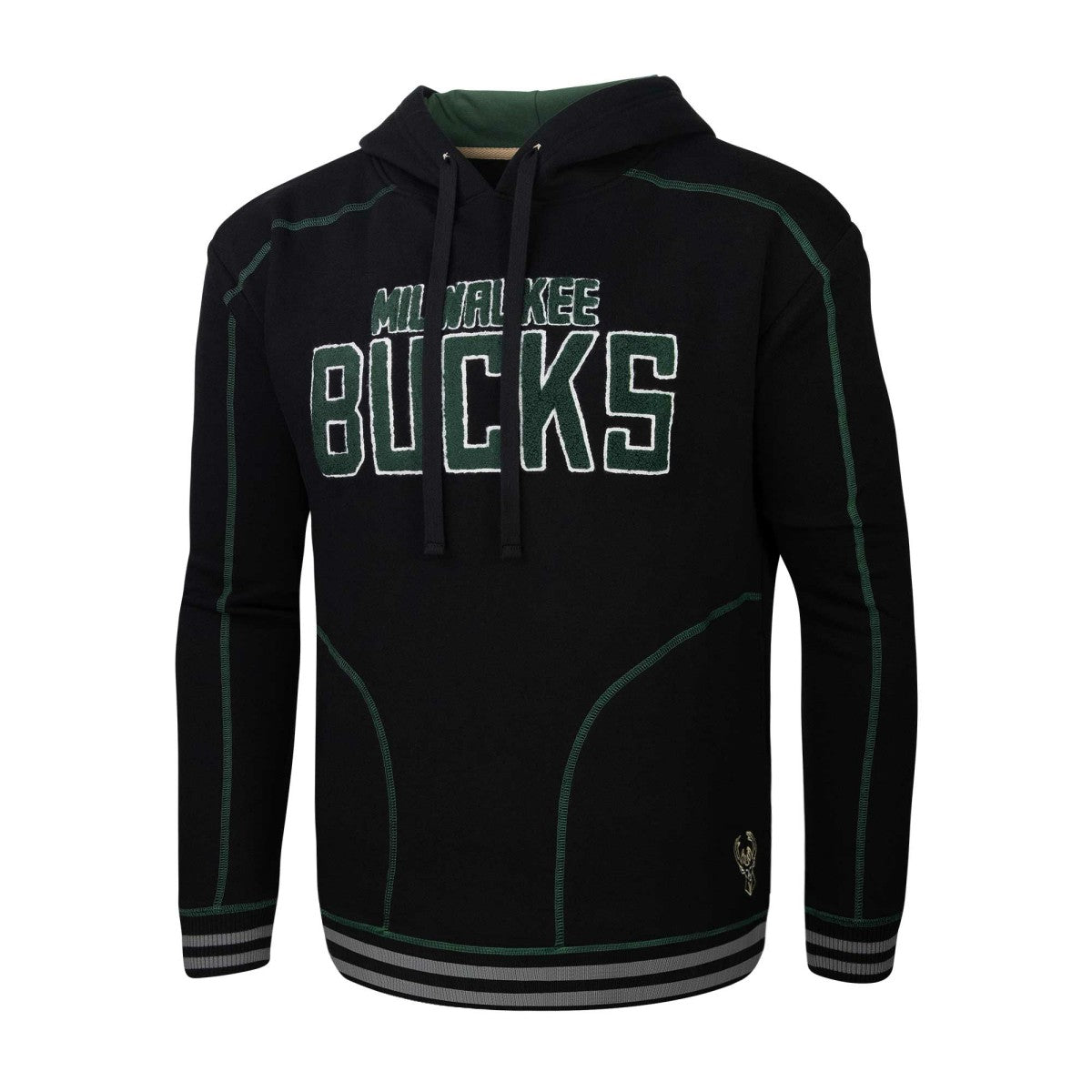 Black Milwaukee Bucks Stadium Essentials Baseline Pullover Hoodie | NBA