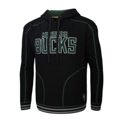 Black Milwaukee Bucks Stadium Essentials Baseline Pullover Hoodie | NBA