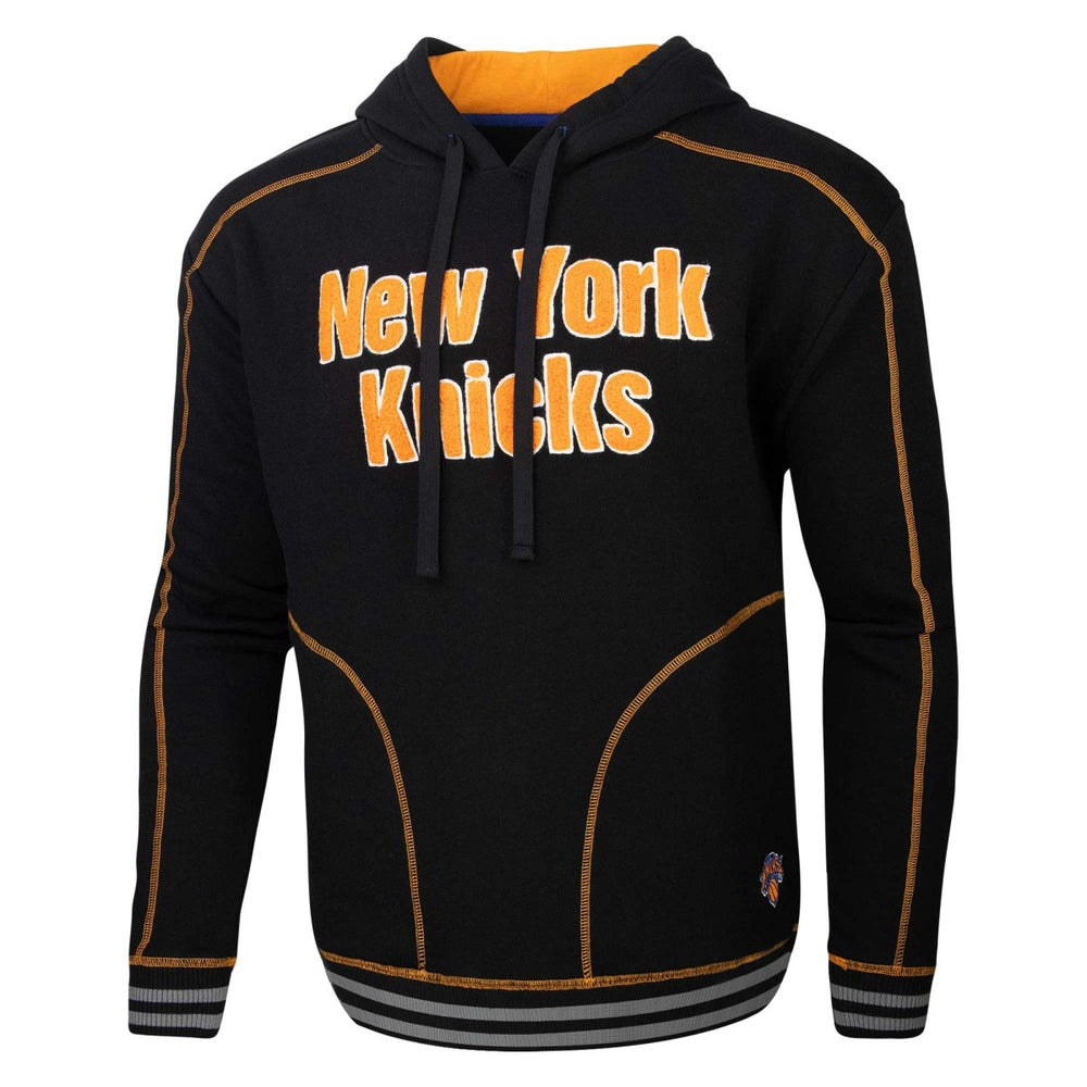 Black New York Knicks Stadium Essentials Baseline Pullover Hoodie | NBA