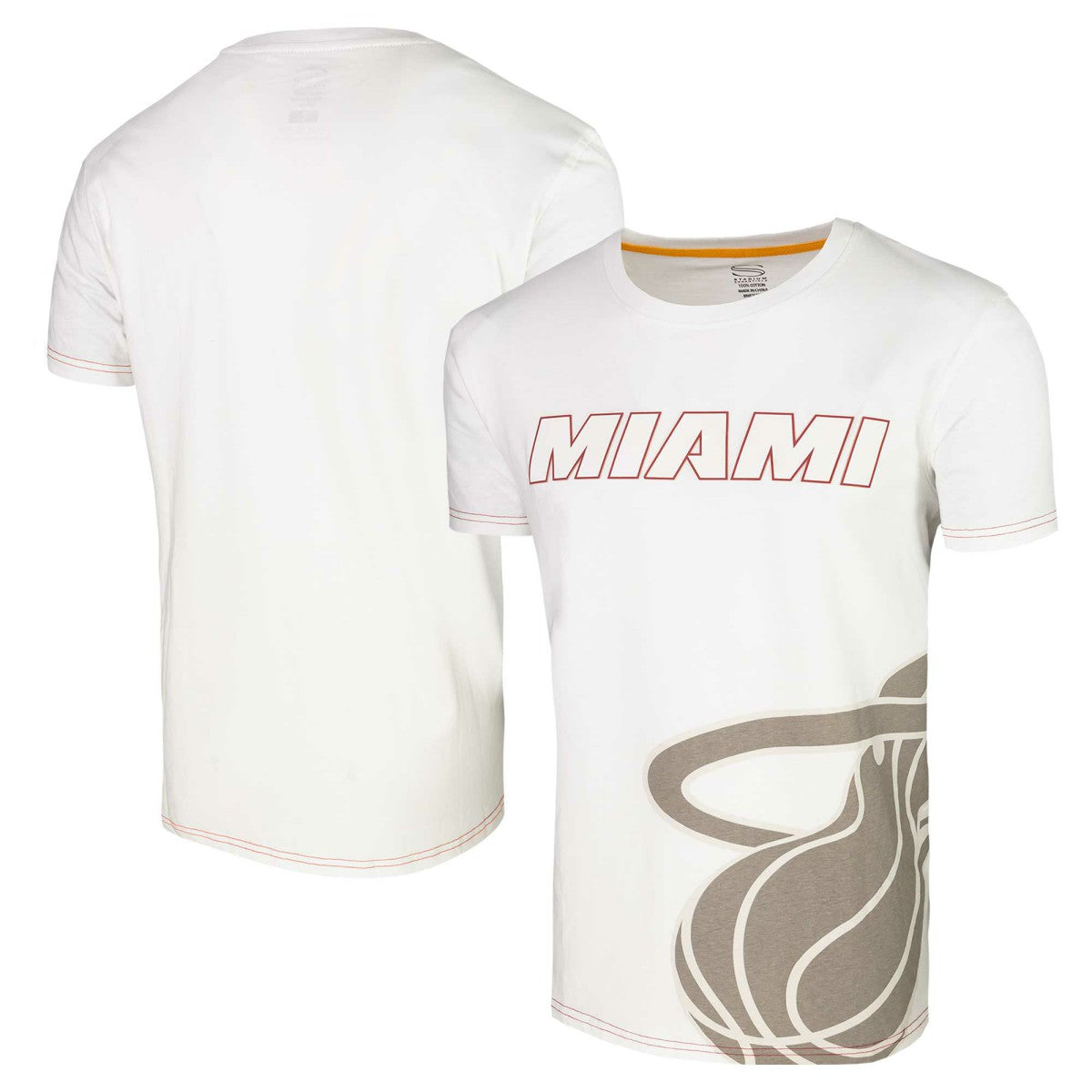 White Miami Heat Stadium Essentials Unisex Scoreboard T-Shirt | NBA
