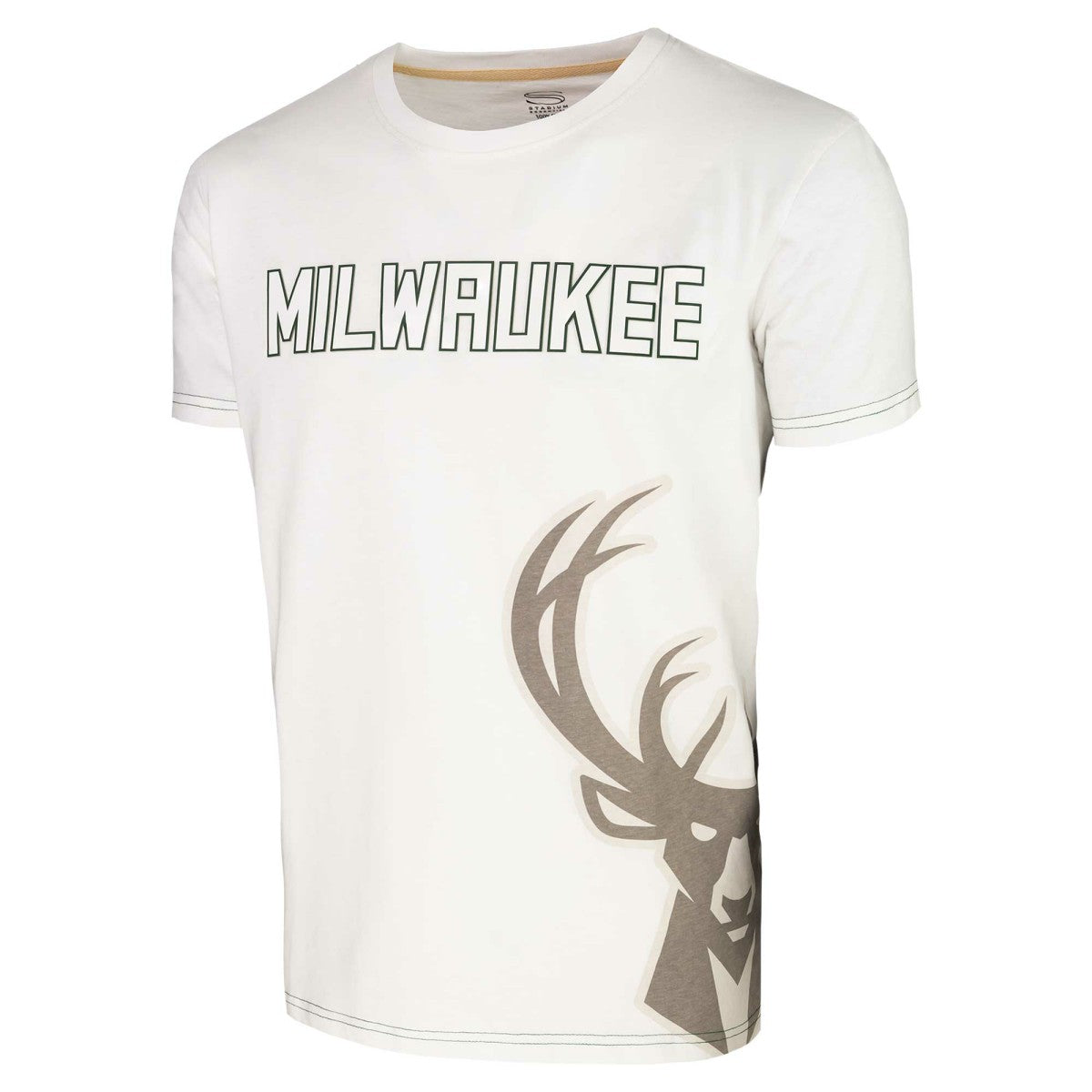 White Milwaukee Bucks Stadium Essentials Unisex Scoreboard T-Shirt | NBA