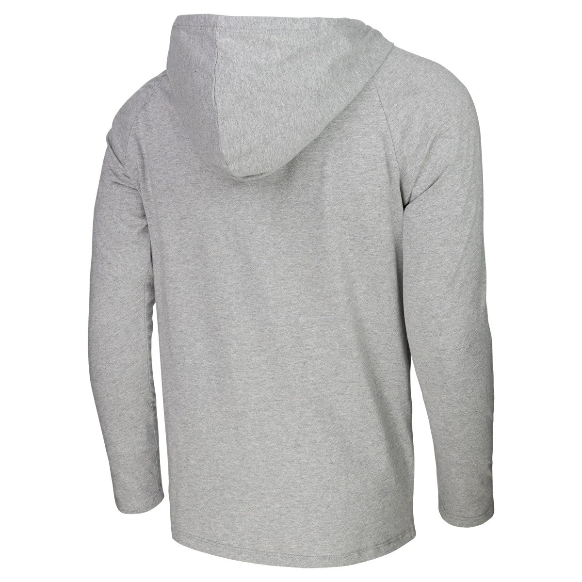 Heather Gray Los Angeles Lakers Stadium Essentials Atrium Raglan Long Sleeve Hoodie T-Shirt | NBA
