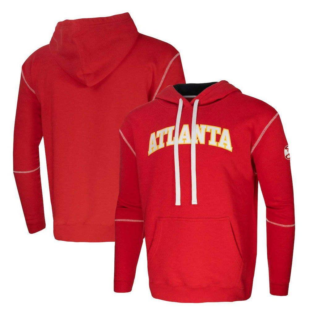 Red Atlanta Hawks Stadium Essentials Monument Pullover Hoodie | NBA