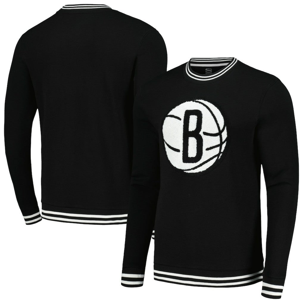 Black Brooklyn Nets Stadium Essentials Club Level Pullover Sweatshirt | NBA