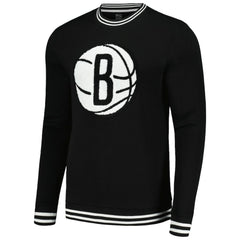 Black Brooklyn Nets Stadium Essentials Club Level Pullover Sweatshirt | NBA