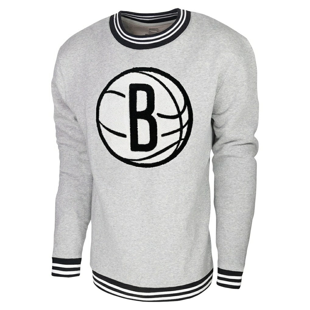 Heather Gray Brooklyn Nets Stadium Essentials Club Level Pullover Sweatshirt | NBA