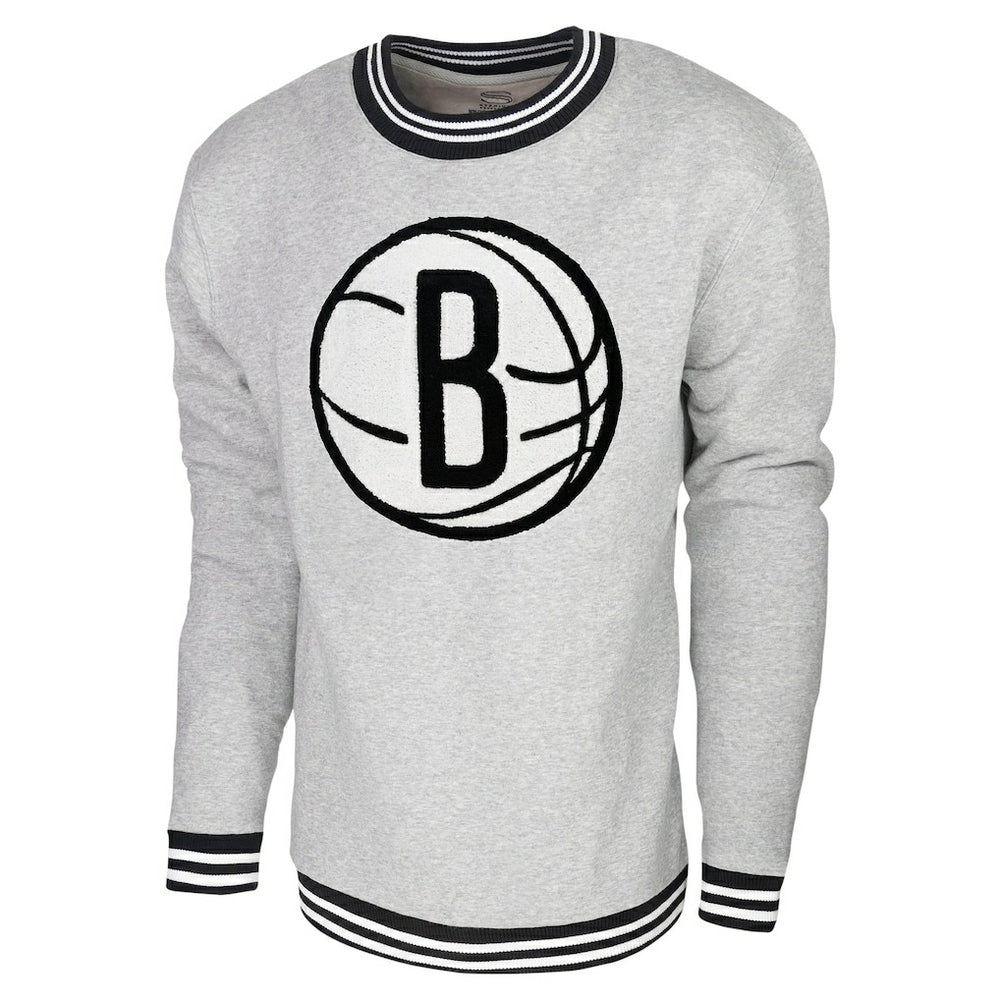 Heather Gray Brooklyn Nets Stadium Essentials Club Level Pullover Sweatshirt | NBA