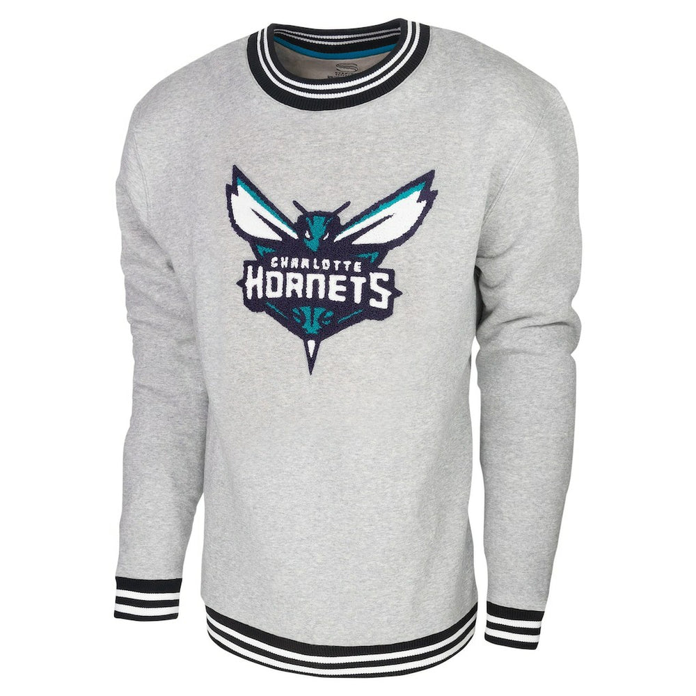 Heather Gray Charlotte Hornets Stadium Essentials Club Level Pullover Sweatshirt | NBA