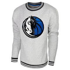 Heather Gray Dallas Mavericks Stadium Essentials Club Level Pullover Sweatshirt sale | NBA
