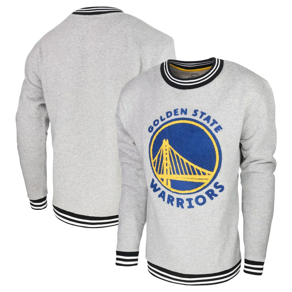 Heather Gray Golden State Warriors Stadium Essentials Club Level Pullover Sweatshirt sale | NBA