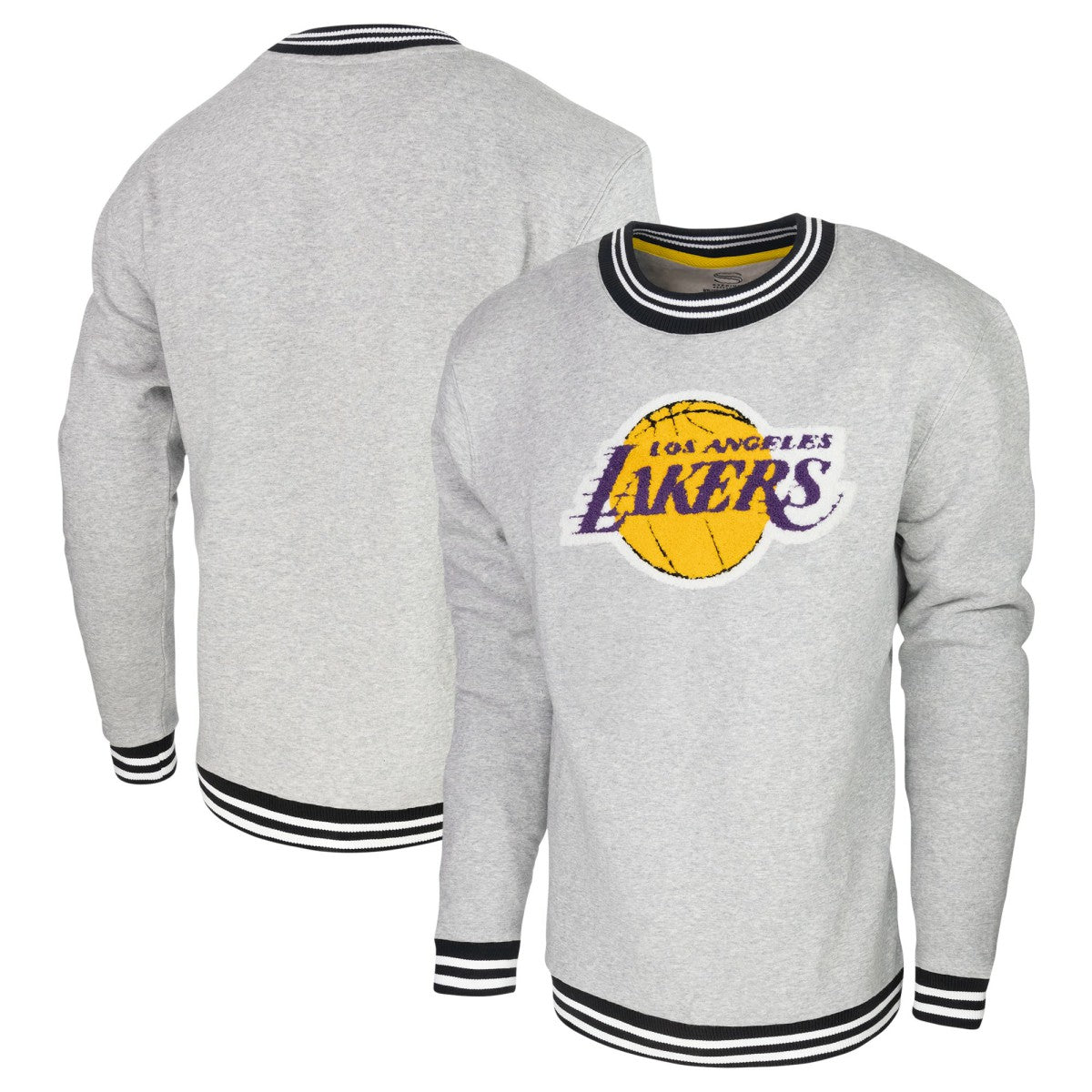 Heather Gray Los Angeles Lakers Stadium Essentials Club Level Pullover Sweatshirt | NBA