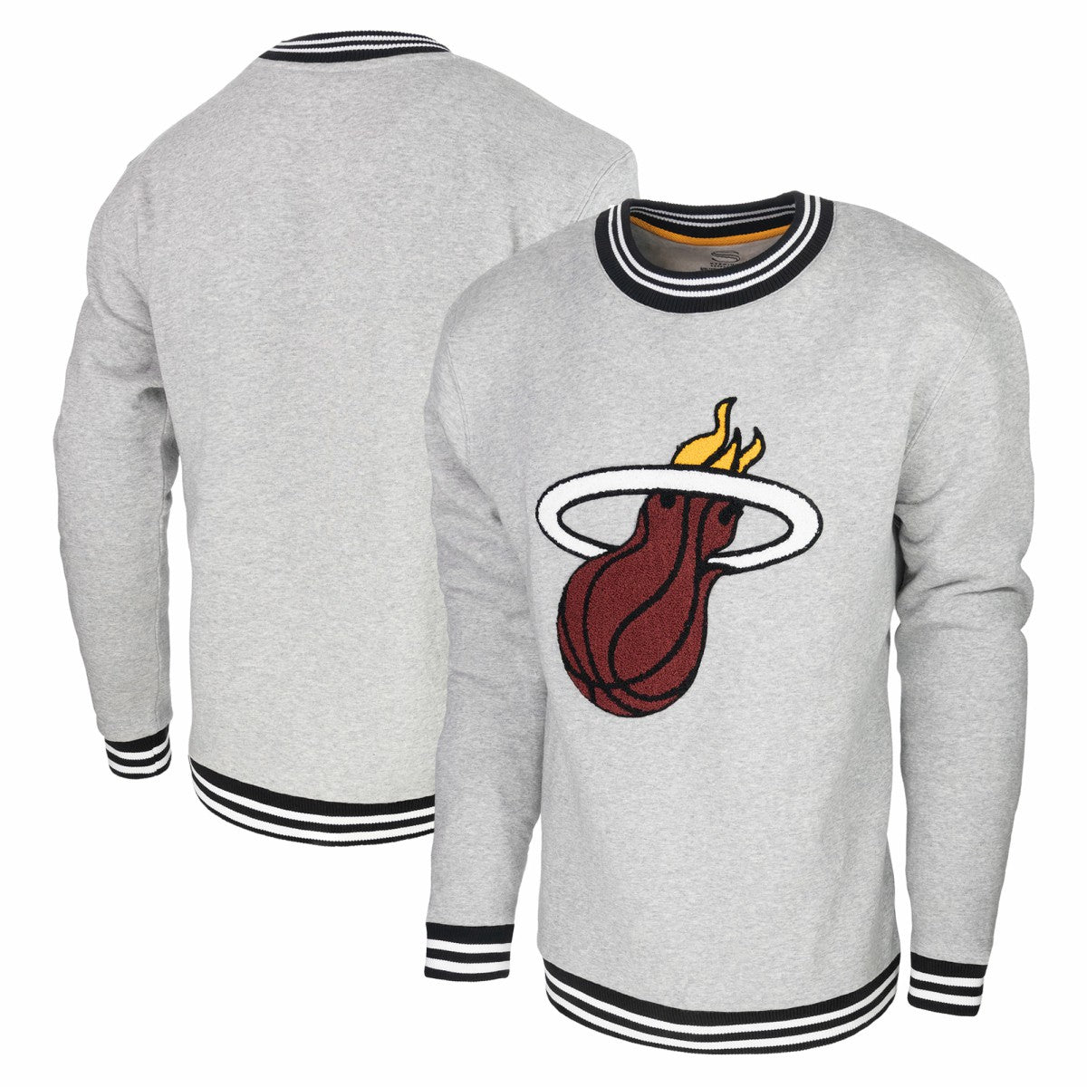 Heather Gray Miami Heat Stadium Essentials Club Level Pullover Sweatshirt | NBA