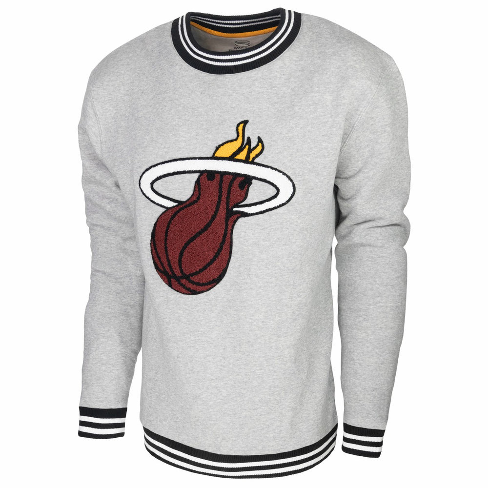 Heather Gray Miami Heat Stadium Essentials Club Level Pullover Sweatshirt | NBA