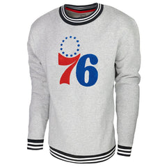 Heather Gray Philadelphia 76ers Stadium Essentials Club Level Pullover Sweatshirt | NBA