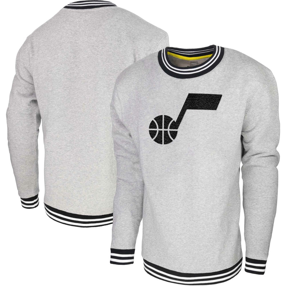 Heather Gray Utah Jazz Stadium Essentials Club Level Pullover Sweatshirt | NBA