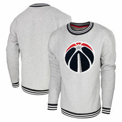 Heather Gray Washington Wizards Stadium Essentials Club Level Pullover Sweatshirt | NBA