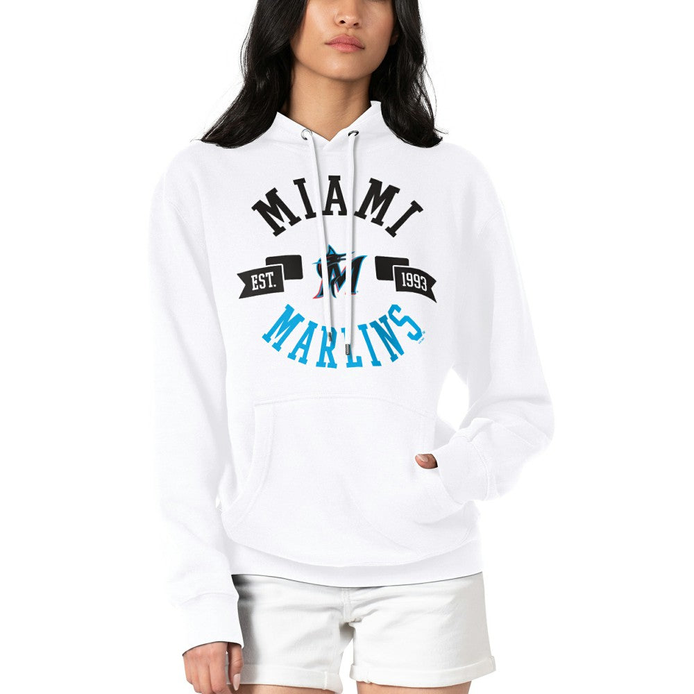 Miami Marlins G-III 4Her by Carl Banks Women's City Graphic Pullover Hoodie - MLB Hoodies