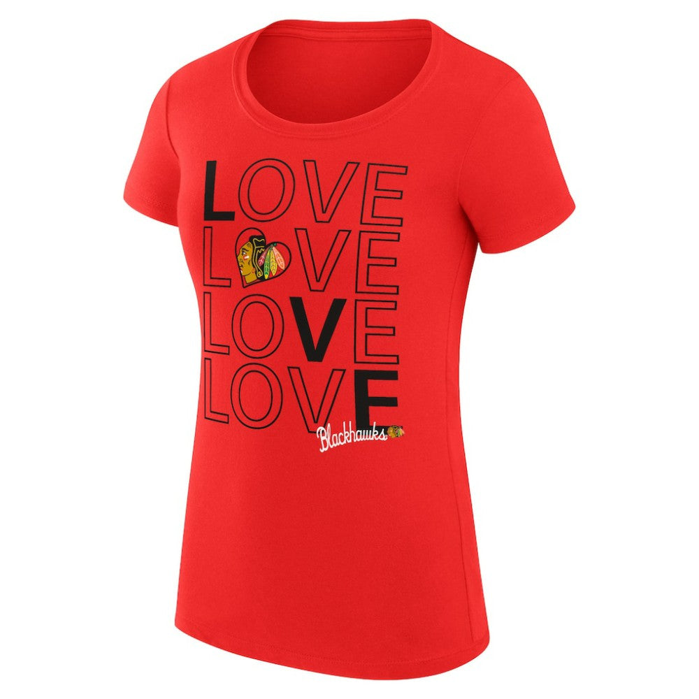 Chicago Blackhawks G-III 4Her by Carl Banks Women's Super-Slim Fit Lightweight Hockey Love T-Shirt -  NHL T-shirts
