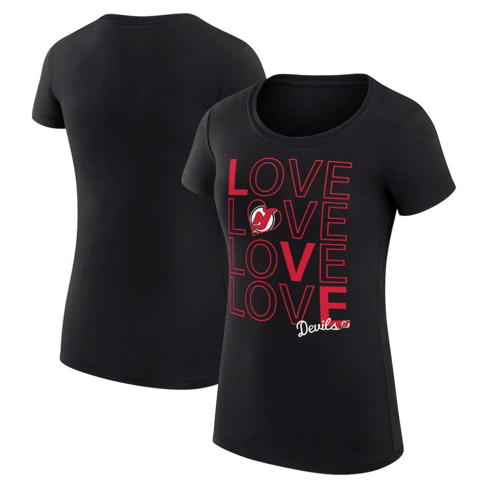New Jersey Devils G-III 4Her by Carl Banks Women's Super-Slim Fit Lightweight Hockey Love T-Shirt -  NHL T-shirts