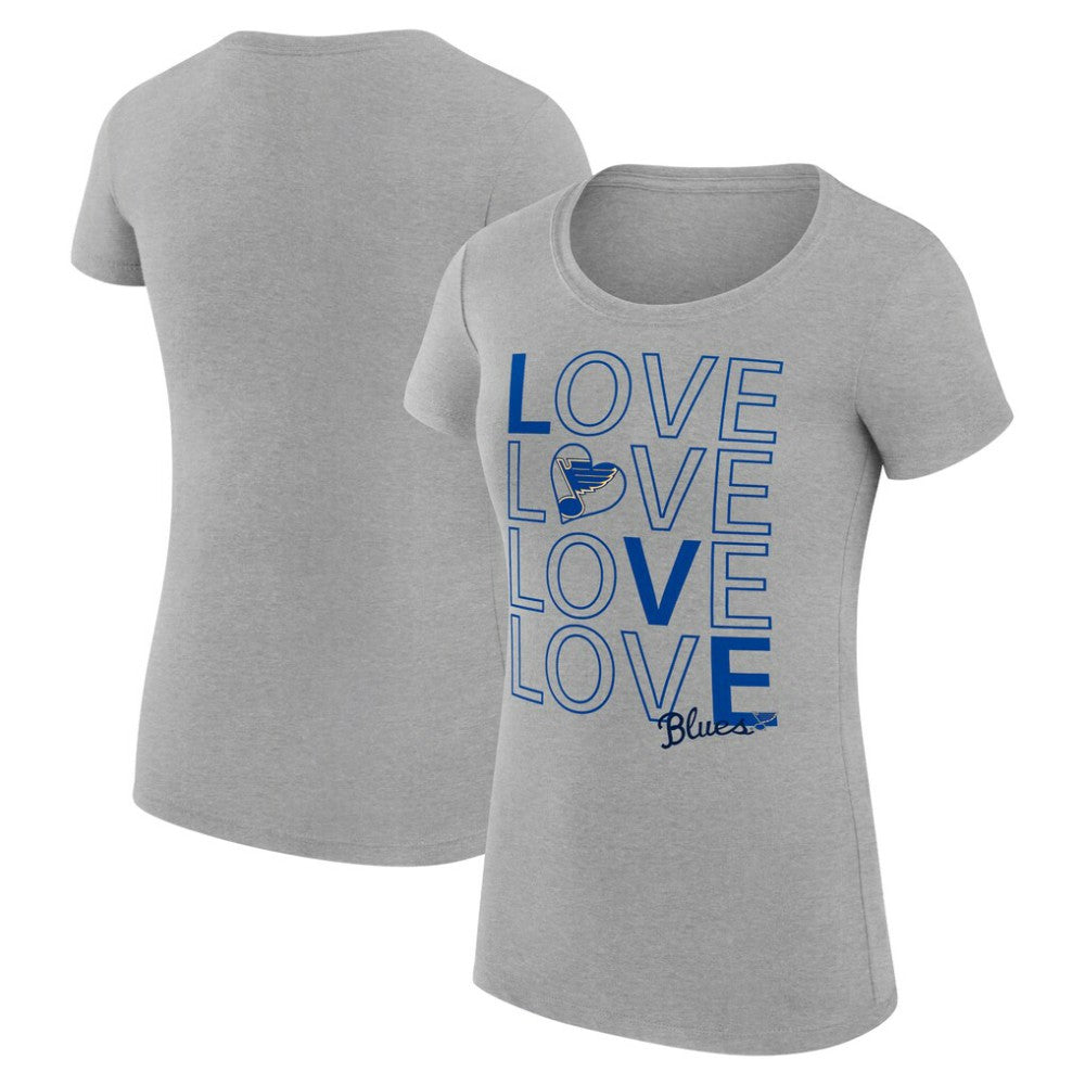 St. Louis Blues G-III 4Her by Carl Banks Women's Super-Slim Fit Lightweight Hockey Love T-Shirt -  NHL T-shirts