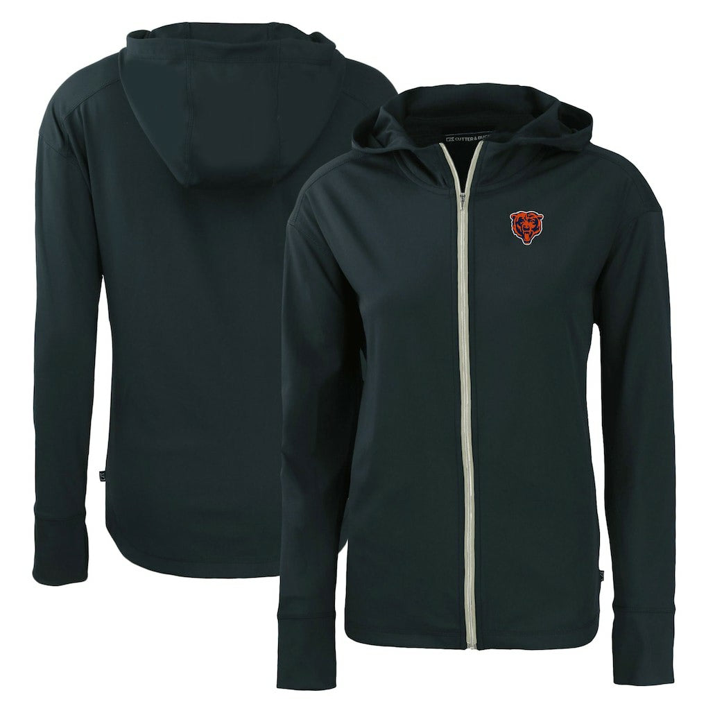 Chicago Bears Cutter & Buck Women's Throwback Daybreak Eco Recycled Half-Zip Hoodie | NFL Hot