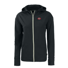 San Francisco 49ers Cutter & Buck Women's Throwback Daybreak Eco Recycled Half-Zip Hoodie | NFL Outlet