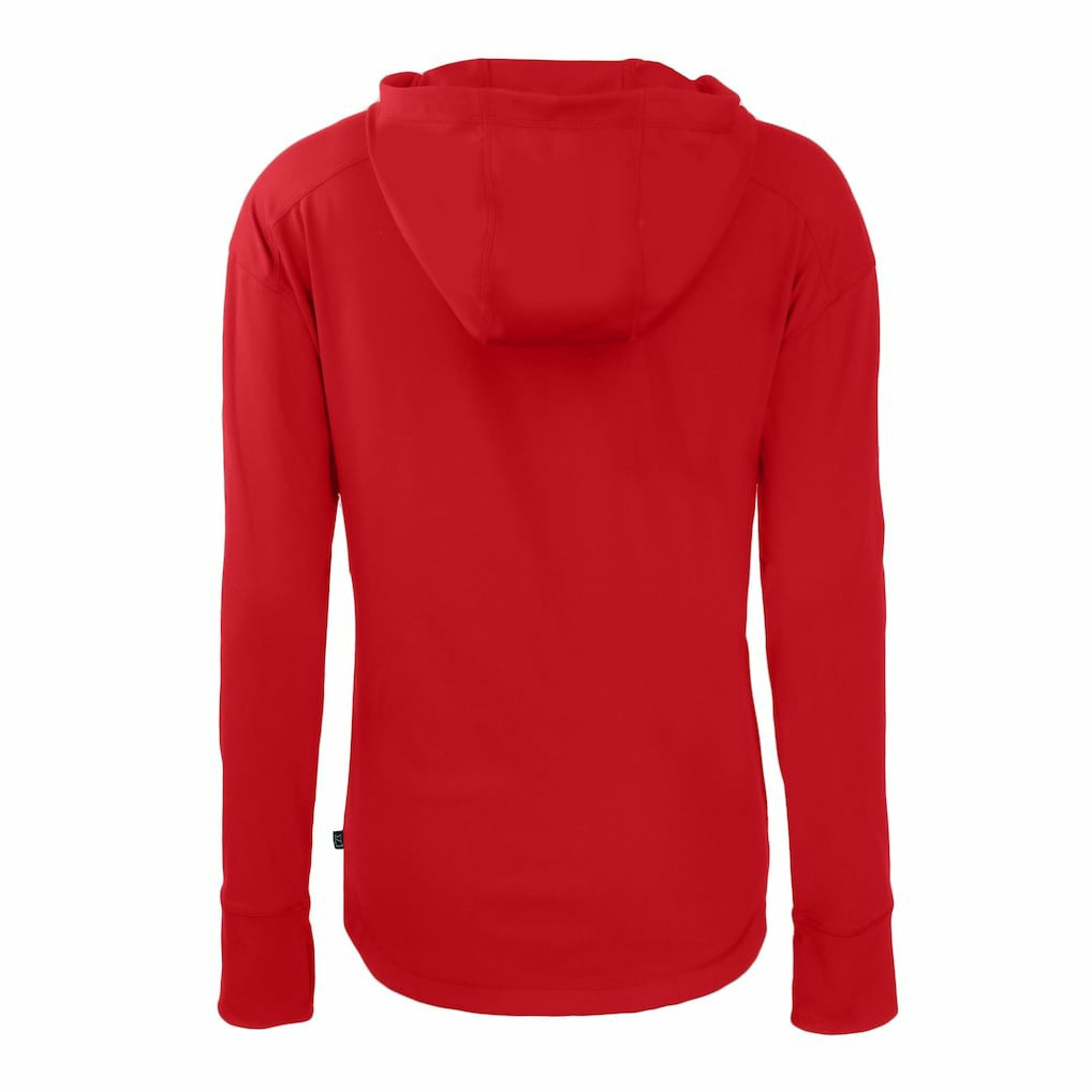 San Francisco 49ers Cutter & Buck Women's Throwback Daybreak Eco Recycled Half-Zip Hoodie | NFL Outlet