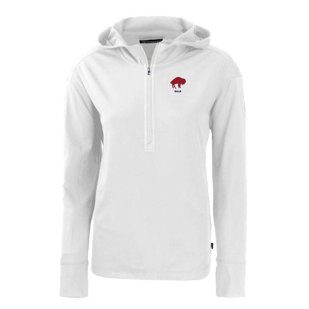 Buffalo Bills Cutter & Buck Women's Throwback Daybreak Eco Recycled Half-Zip Hoodie | NFL Hot