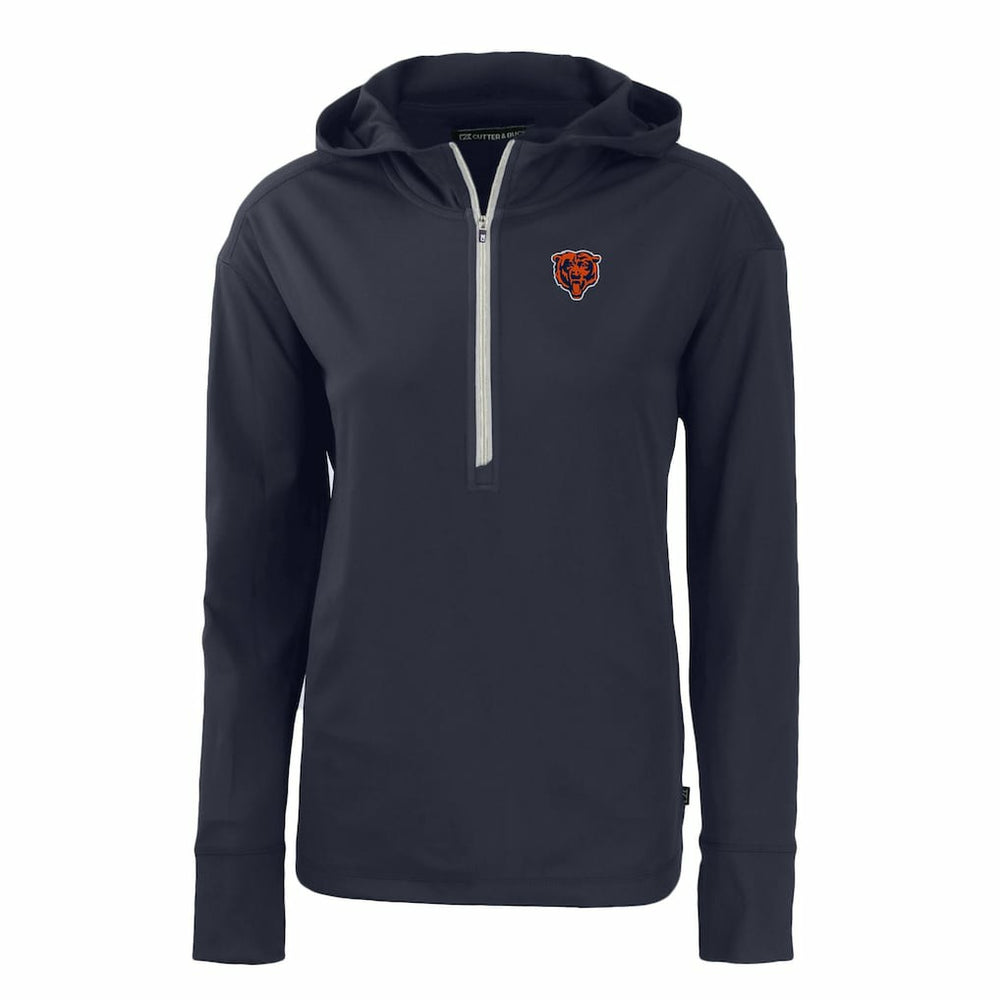 Chicago Bears Cutter & Buck Women's Throwback Daybreak Eco Recycled Half-Zip Hoodie | NFL Sale