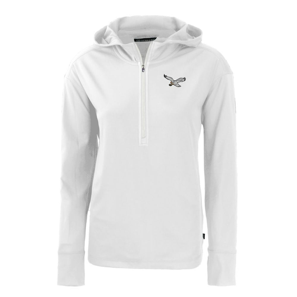 Philadelphia Eagles Cutter & Buck Women's Throwback Daybreak Eco Recycled Half-Zip Hoodie | NFL US
