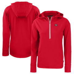 San Francisco 49ers Cutter & Buck Women's Throwback Daybreak Eco Recycled Half-Zip Hoodie | NFL Online