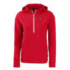 San Francisco 49ers Cutter & Buck Women's Throwback Daybreak Eco Recycled Half-Zip Hoodie | NFL Online