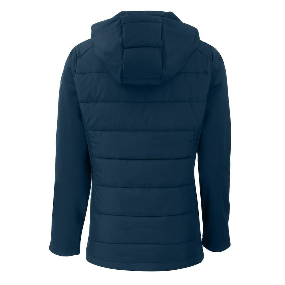 Chicago Bears Cutter & Buck Women's Throwback Evoke Hybrid Eco Softshell Recycled Full-Zip Hoodie Jacket | NFL Hot