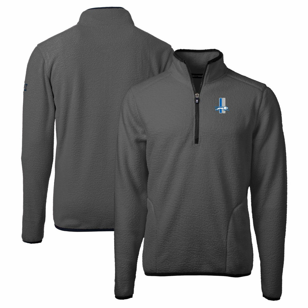 Detroit Lions Cutter & Buck Throwback Cascade Eco Sherpa Fleece Quarter-Zip Pullover Jacket | NFL Outlet