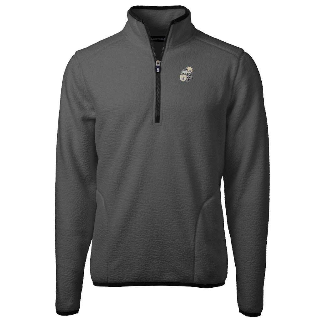 New Orleans Saints Cutter & Buck Throwback Cascade Eco Sherpa Fleece Quarter-Zip Pullover Jacket | NFL US