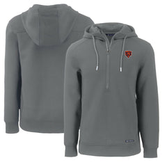 Chicago Bears Cutter & Buck Throwback Roam Eco Half-Zip Recycled Pullover Hoodie | NFL Outlet
