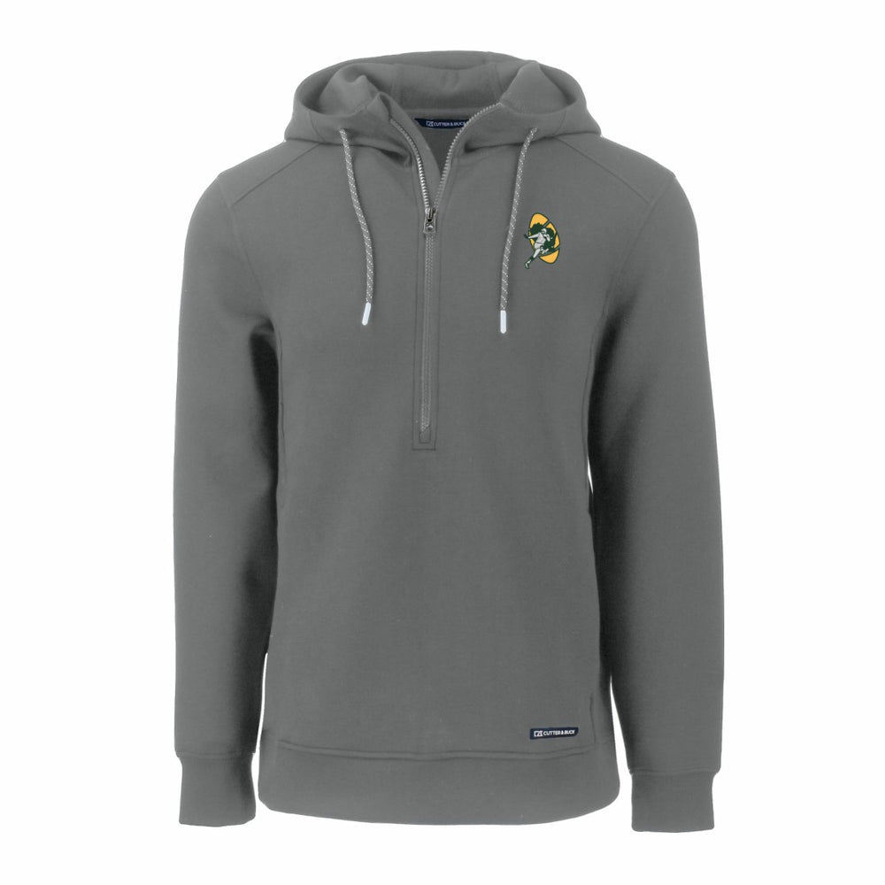 Green Bay Packers Cutter & Buck Throwback Roam Eco Half-Zip Recycled Pullover Hoodie | NFL Outlet