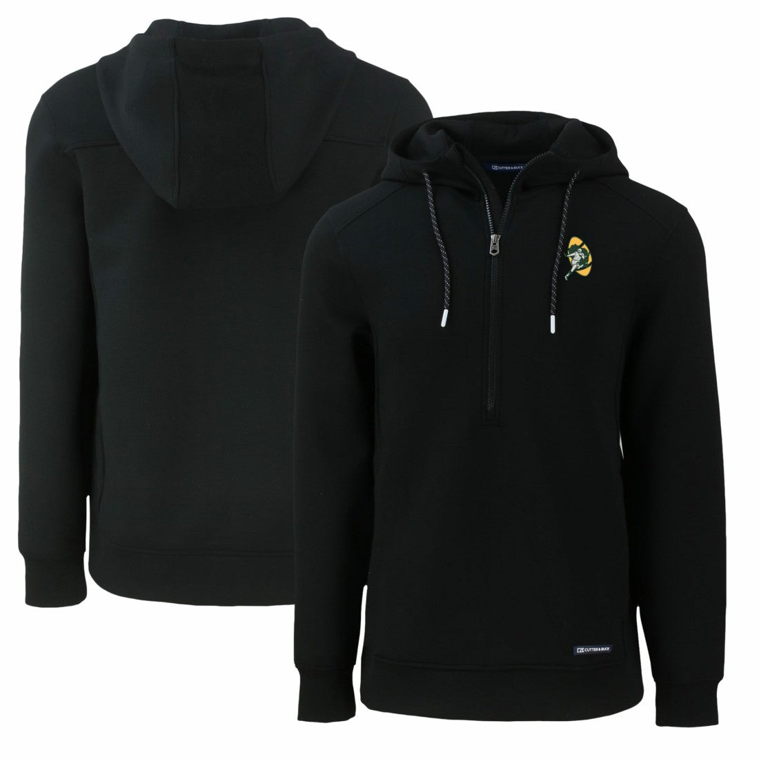 Green Bay Packers Cutter & Buck Throwback Roam Eco Half-Zip Recycled Pullover Hoodie | NFL Hot