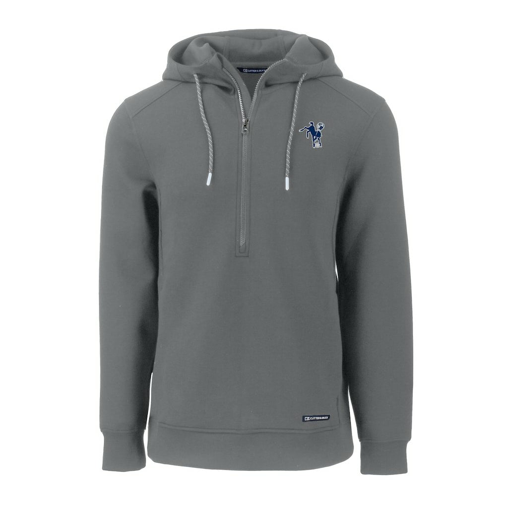 Indianapolis Colts Cutter & Buck Throwback Roam Eco Half-Zip Recycled Pullover Hoodie | NFL Near me