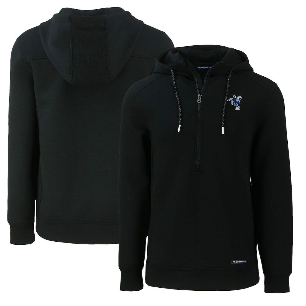 Indianapolis Colts Cutter & Buck Throwback Roam Eco Half-Zip Recycled Pullover Hoodie | NFL Near me