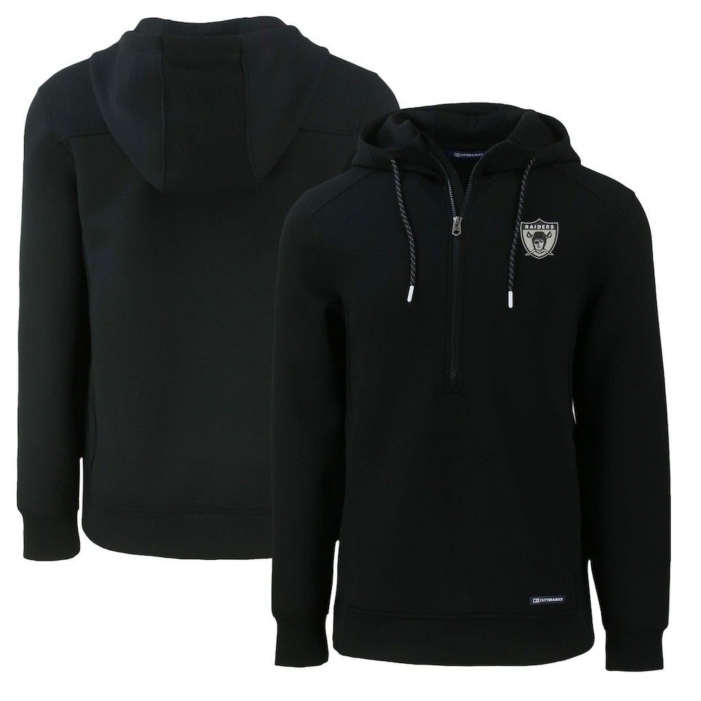 Las Vegas Raiders Cutter & Buck Throwback Roam Eco Half-Zip Recycled Pullover Hoodie | NFL Sale