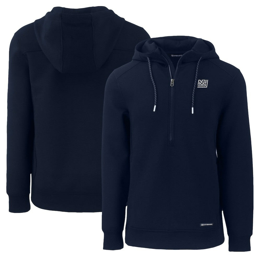 New York Giants Cutter & Buck Throwback Roam Eco Half-Zip Recycled Pullover Hoodie | NFL Outlet