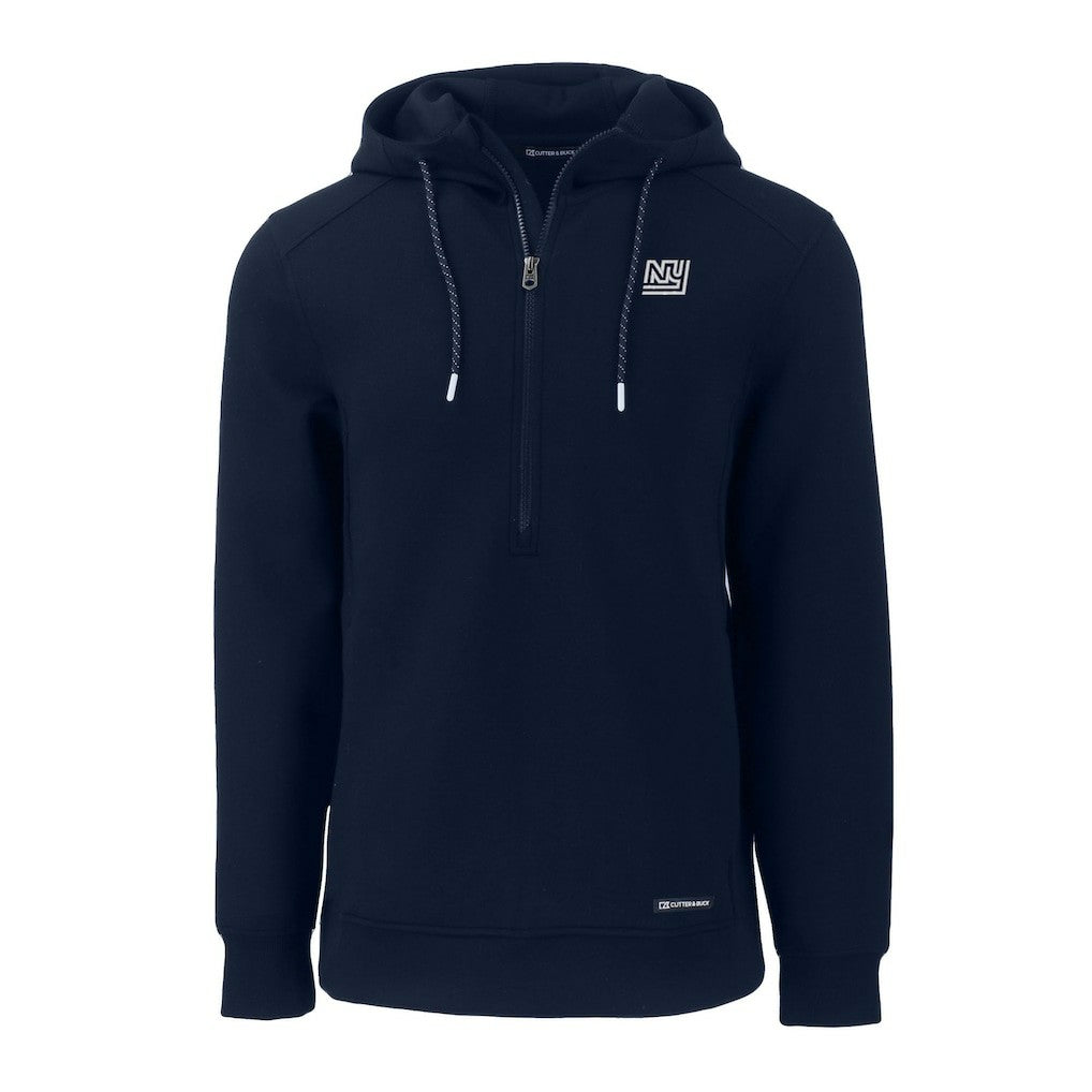 New York Giants Cutter & Buck Throwback Roam Eco Half-Zip Recycled Pullover Hoodie | NFL Outlet