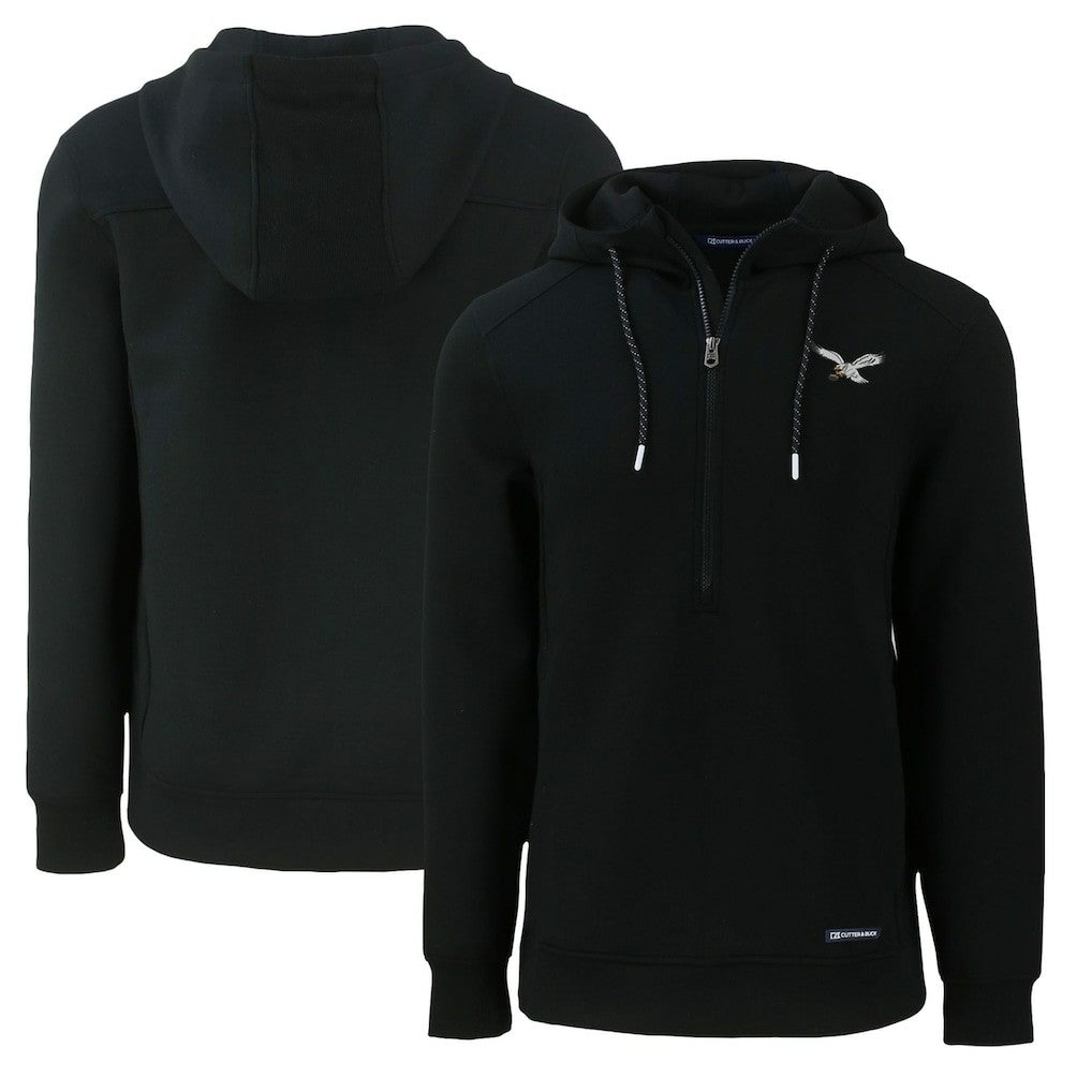 Philadelphia Eagles Cutter & Buck Throwback Roam Eco Half-Zip Recycled Pullover Hoodie | NFL Sale