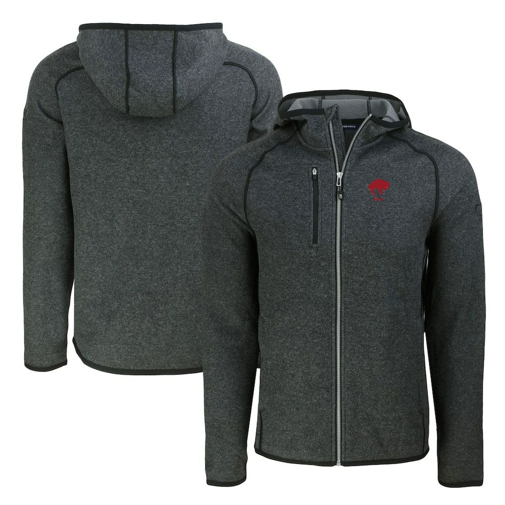 Buffalo Bills Cutter & Buck Throwback Mainsail Sweater-Knit Full-Zip Hoodie | NFL Outlet