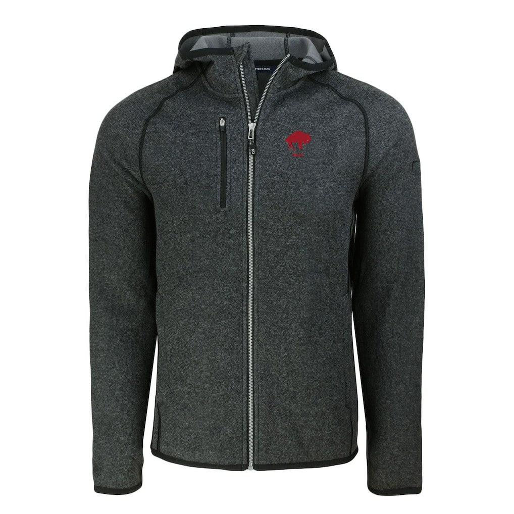 Buffalo Bills Cutter & Buck Throwback Mainsail Sweater-Knit Full-Zip Hoodie | NFL Outlet