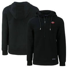 San Francisco 49ers Cutter & Buck Throwback Roam Eco Half-Zip Recycled Pullover Hoodie | NFL Discount