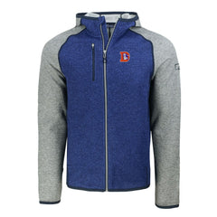 Denver Broncos Cutter & Buck Throwback Mainsail Sweater-Knit Full-Zip Hoodie | NFL On sale