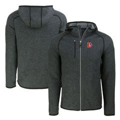 Denver Broncos Cutter & Buck Throwback Mainsail Sweater-Knit Full-Zip Hoodie | NFL Outlet